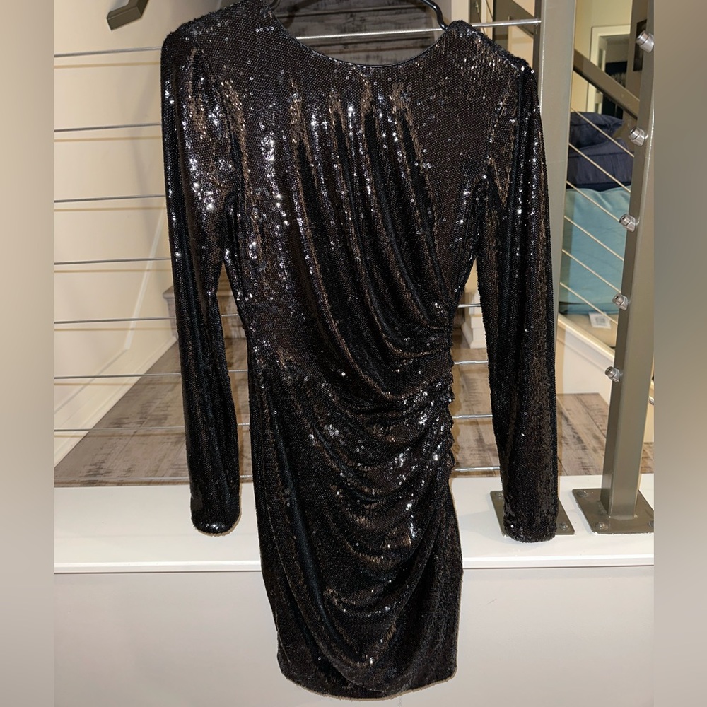 Dress The Population Black Sequin Mini Dress